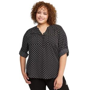 Torrid Harper 3/4 Sleeve Pullover Blouse | Size 00 (M/10)